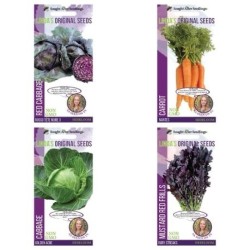 Linda's Original Seeds - Cabbage, Red Cabbage, Mustard Frills and Carrots